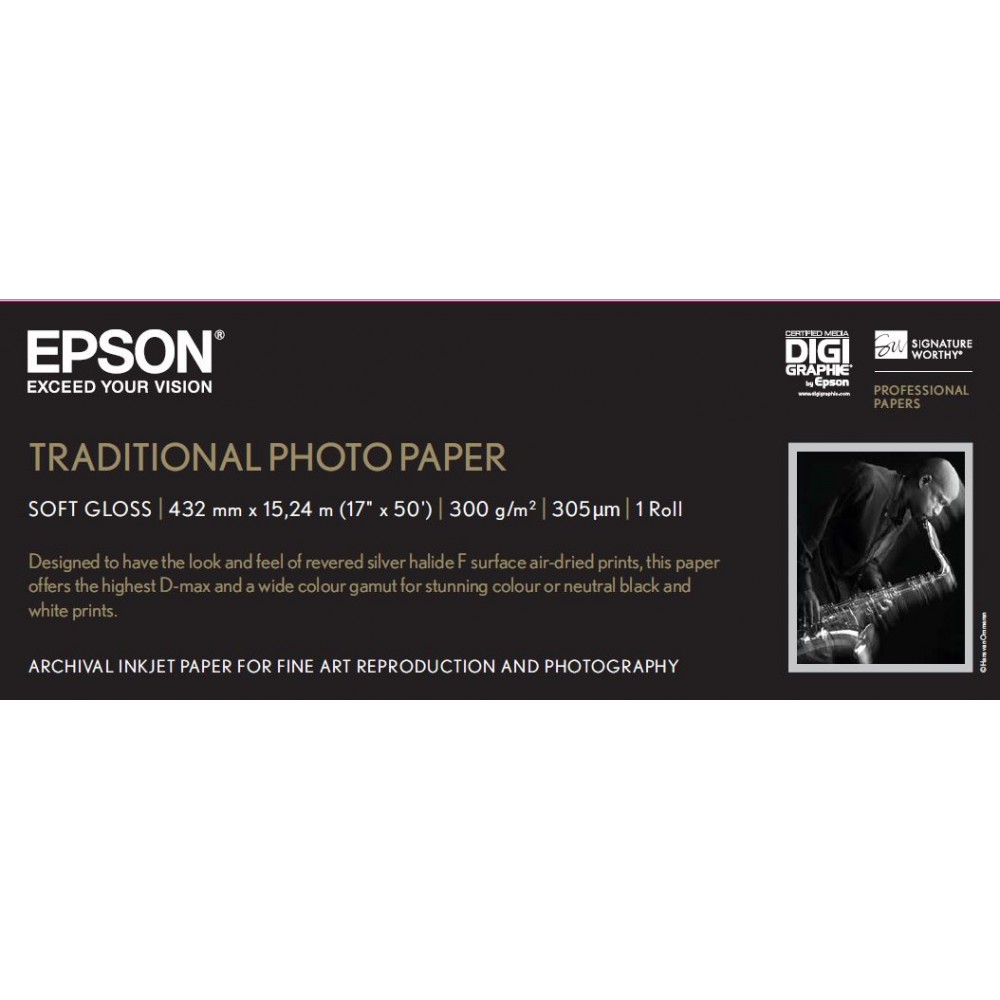 Epson Traditional Photo Paper 300 17"x15m rull