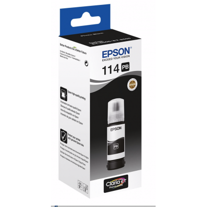 Epson EcoTank 114 Pigment Black, 70 ml flaske for ET-8550