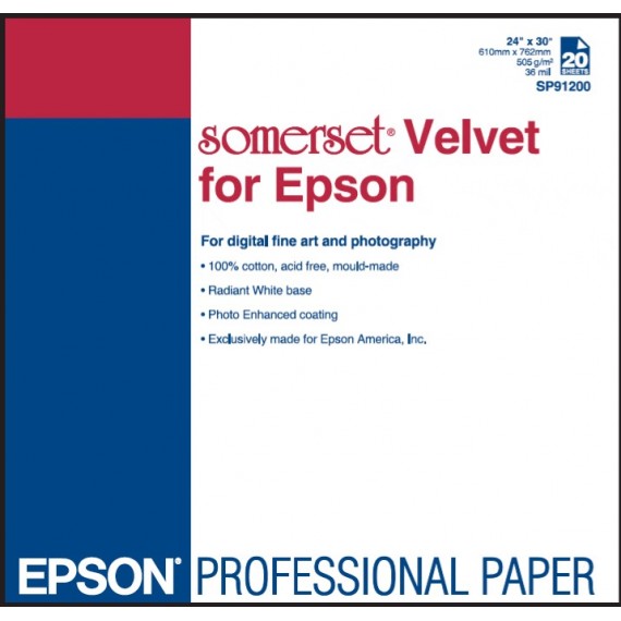 Epson Somerset Velvet 255, 24"x15m, rull