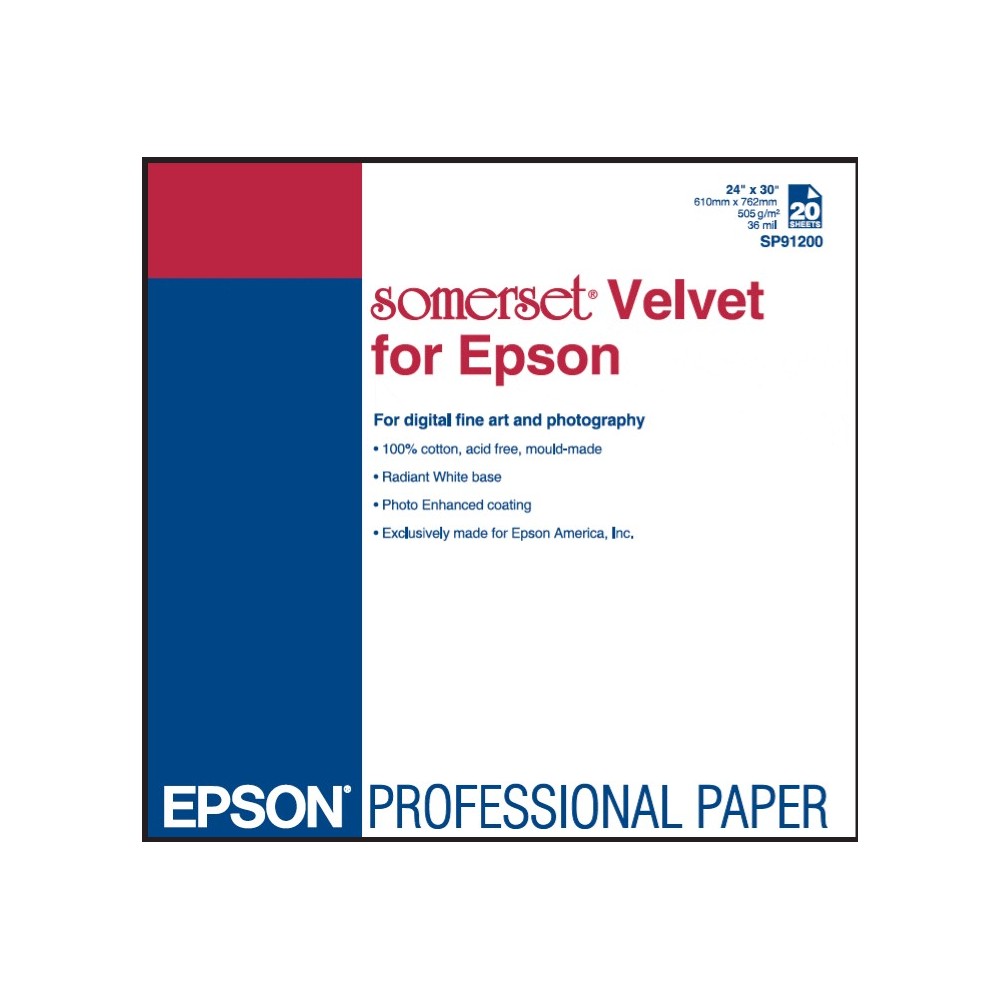Epson Somerset Velvet 255, 24"x15m, rull